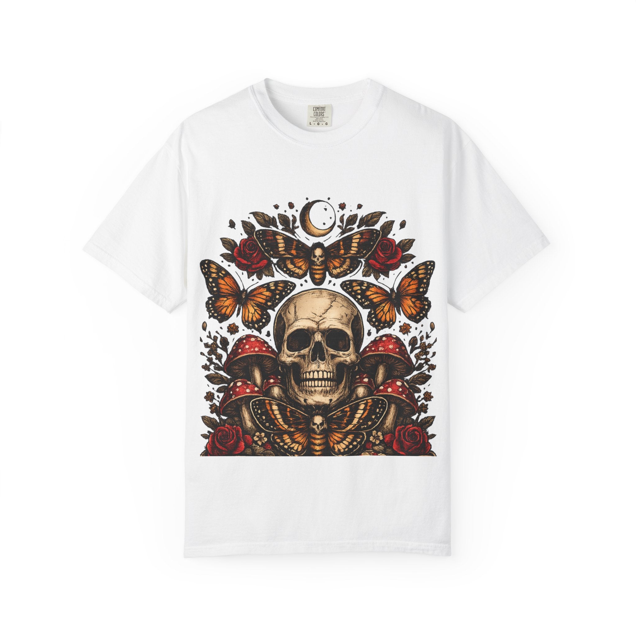 Midnight Bloom Skull Tee