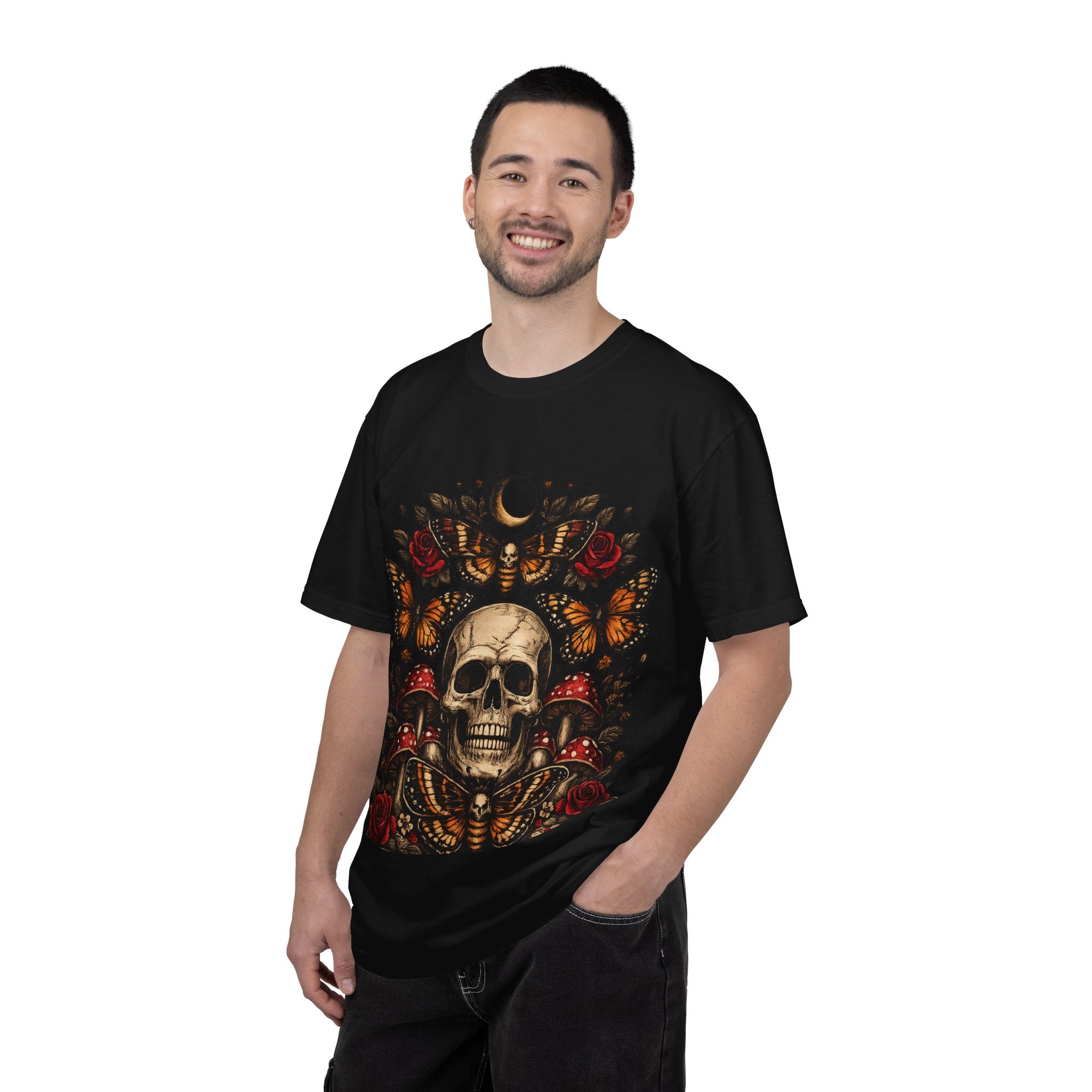 Midnight Bloom Skull Tee