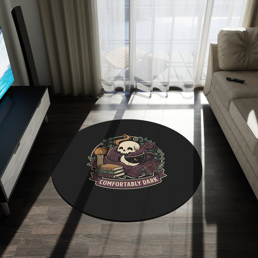 Comfortably Dark Round Rug