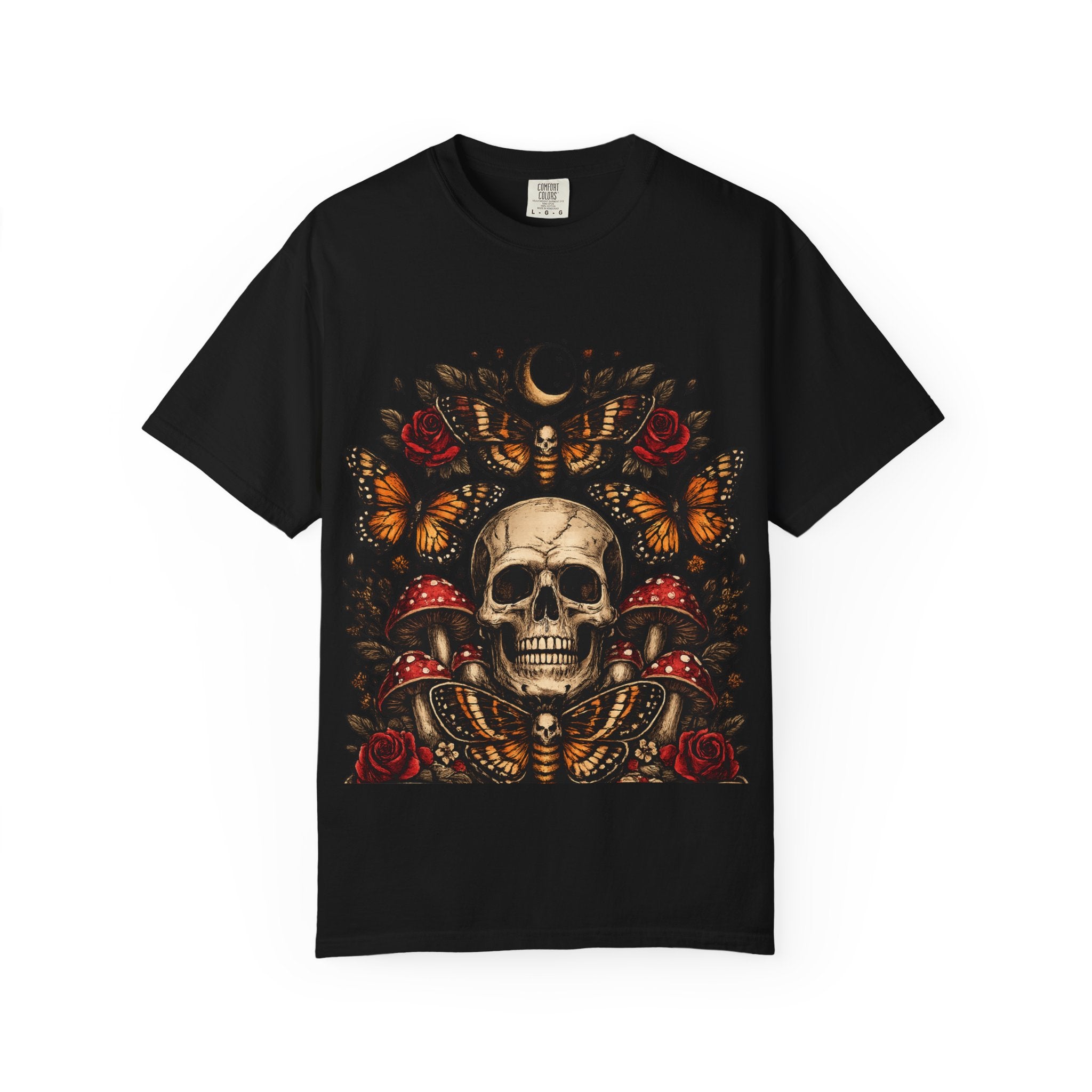 Midnight Bloom Skull Tee