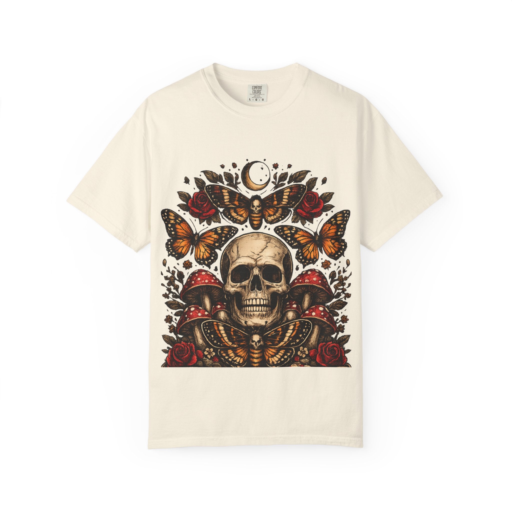 Midnight Bloom Skull Tee